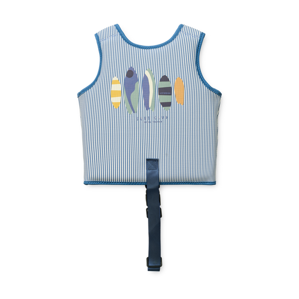 Dove Seersucker Swim Vest Stripe Riverside / Creme de la Creme