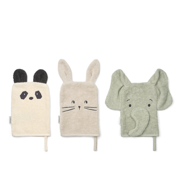 3-Pack Badehandschuh Sylvester Dove Blue Mix