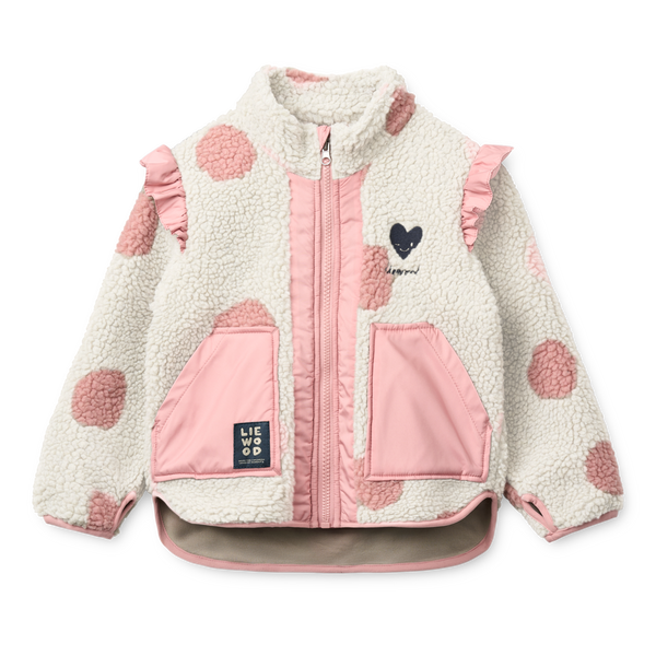 Veste à volants Noam Pile à pois Sandy / Rose