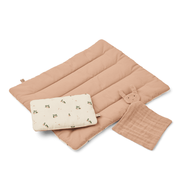 Liewood Puppen-Bettwäsche Joan in Peach / Sea Shell