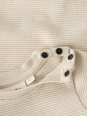 Lil'Atelier Kurzarm-Body Oxford Tan – Rückansicht