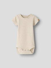 Kurzarm-Body Oxford Tan