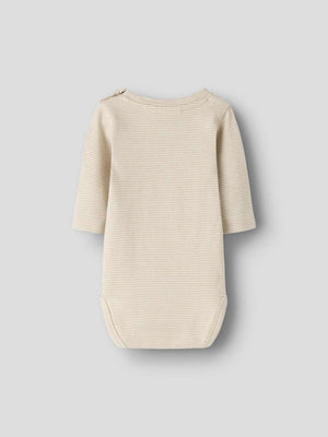 Lil'Atelier Langarm-Body Oxford Tan – Rückansicht