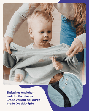 Krempelbare Ärmel am Boo Lätzchen Pretzel Club von Little Casimir