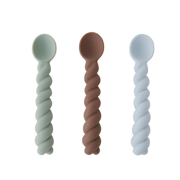 3-Pack Baby Spoons Mellow Dusty Green