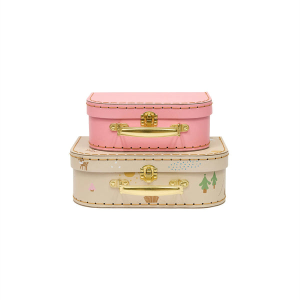 Lot de 2 valises Amis de la forêt Cerf &amp; Canard