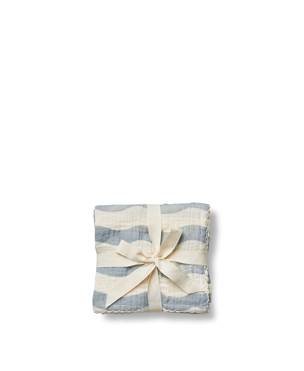 Dear April Musselin-Mulltücher Mio Waves im 3er-Pack, je 65 × 65 cm