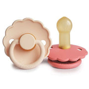 2-Pack Latex Schnuller Daisy Pink Cream/Poppy