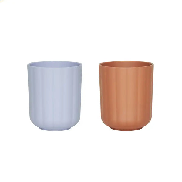 2-pack children's drinking cups Pullo blue/caramel