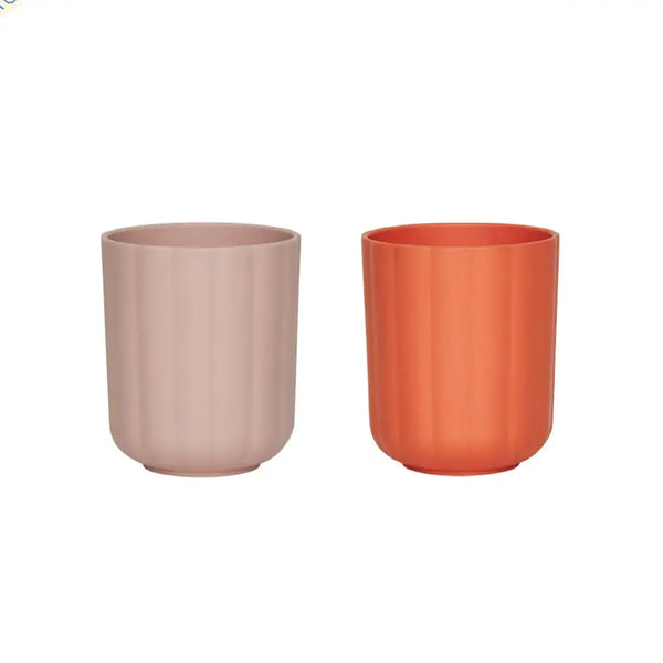 2-pack children's drinking cups Pullo apricot/pink