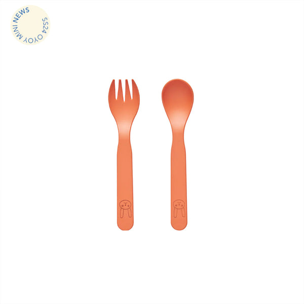 Children's cutlery set Pullo Apricot