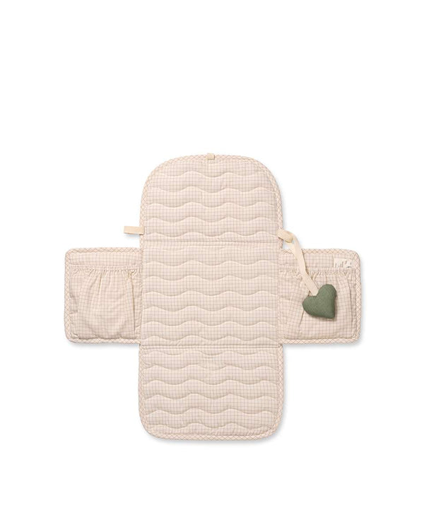 River Mini Check von Dear April mit zwei Taschen und Herz-Spielzeug