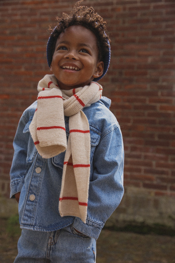 Écharpe Igor Crème / Rouge