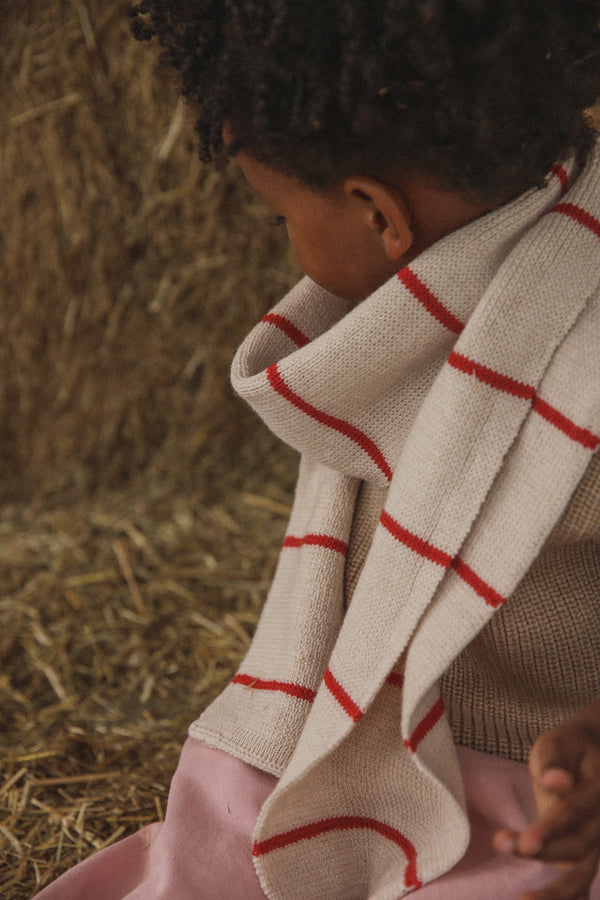 Écharpe Igor Crème / Rouge