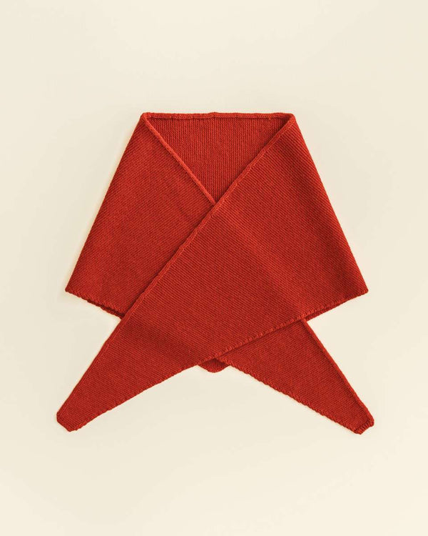 Hvid Triangle Schal Josephina Red ausgebreitet