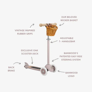 Banwood Scooter neben weiteren Farbvarianten