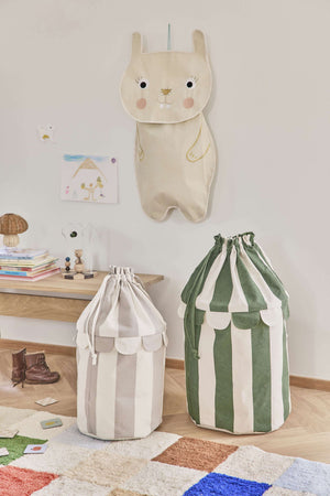 OYOY Saga Aufbewahrungskörbe Clay/Green aus Textilmix mit PE-Beschichtung – weitere Ansicht