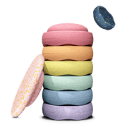 Stapelstein® Spécial Printemps Pastel Arc-en-ciel 6 + plateau gratuit et mini bleu foncé