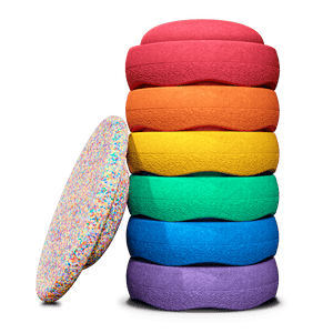 Stapelstein® Rainbow Classic 6 Bundle + Board Super Confetti
