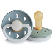 2-Pack Latex Schnuller Moon Phase Night Stone Blue/Sage