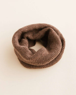 Hvid Tube Schal Gigi in Mocha aus 100 % extrafeiner italienischer Merinowolle