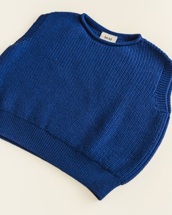 Merino-Weste Harvey Cobalt Blue