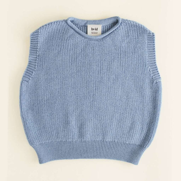 Hvid Merino-Weste Harvey in Hellblau aus extrafeiner Merinowolle