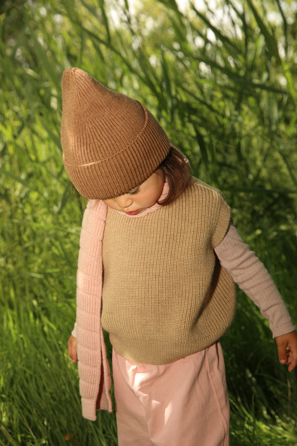 Gilet en mérinos Harvey Sand