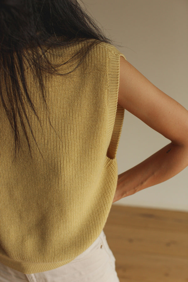 Merino-Weste Helle Light Yellow