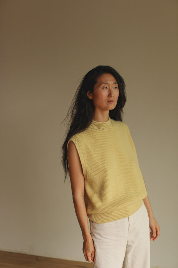 Merino-Weste Helle Light Yellow