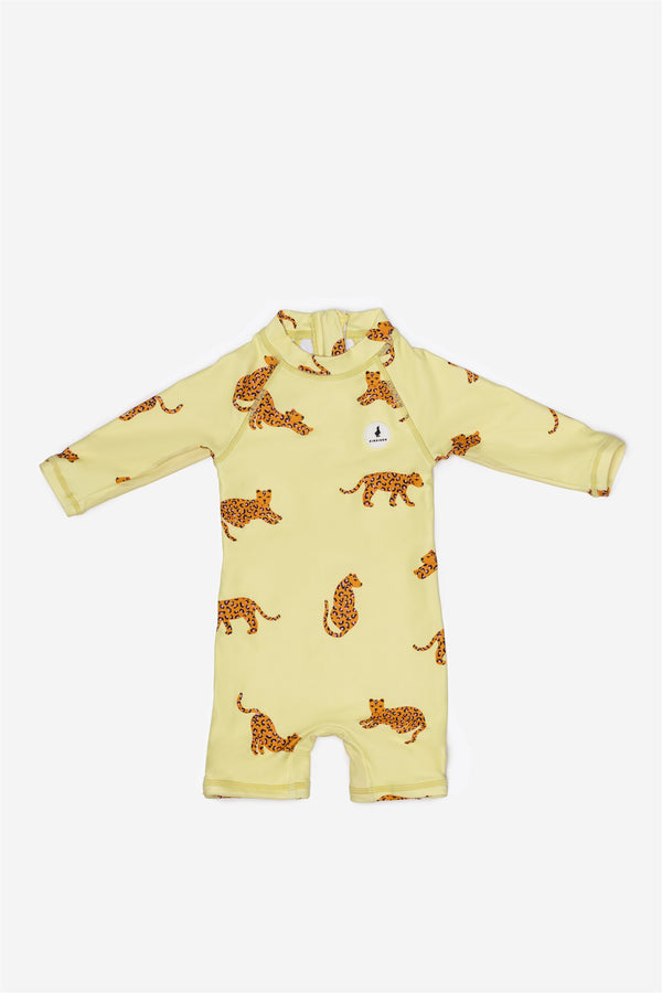 Maillot de bain bébé rose léopard