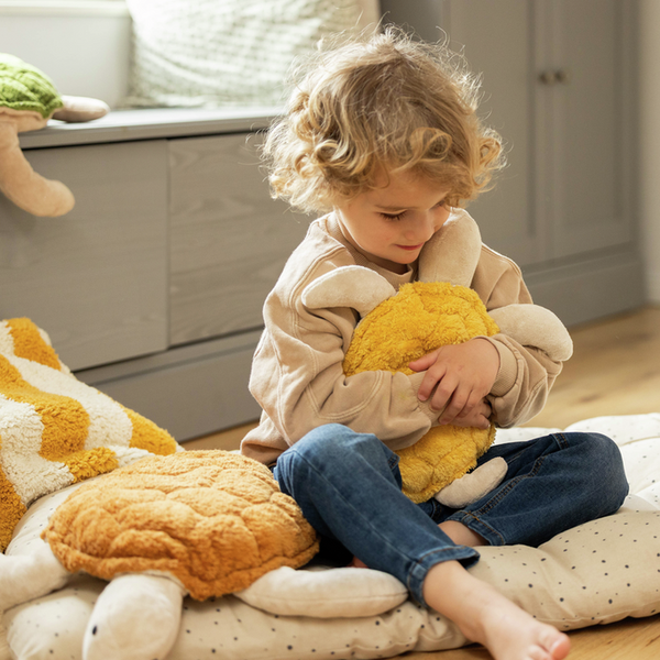 Kuscheltier Schildkröte klein safran