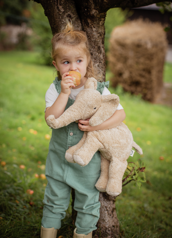 Large linen cuddly elephant