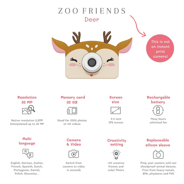 Children's Camera C1 - Zoo Friends Deer