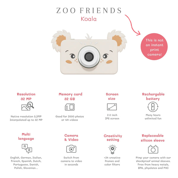 Kids' Camera C1 - Zoo Friends Koala