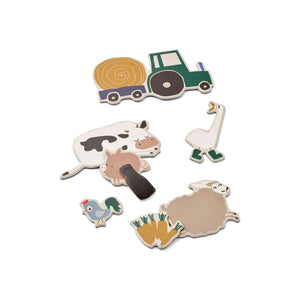 Liewood Vento Magnetset Farmlife / Sandy, 30 × 21 cm