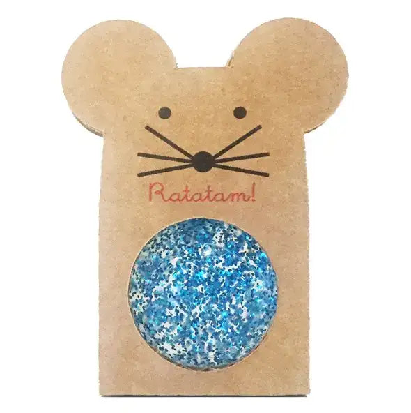 Springball-Maus Glitzer Blau (43 mm)