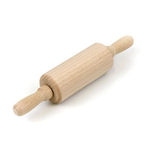 Holzgriffe der NEOGRÜN Teigrolle in Nahaufnahme