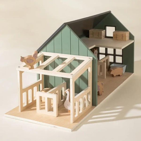 Coco Village Farmhaus und Zubehör-Set aus Holz | Puppenhaus | Beluga Kids