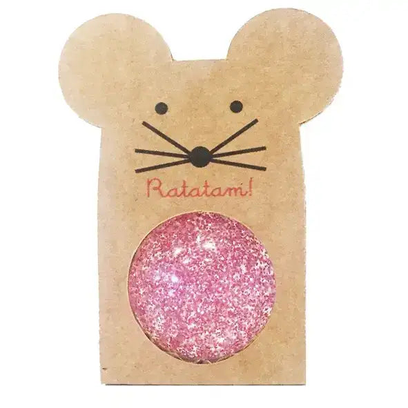 Springball-Maus Glitzer Pink (43 mm)