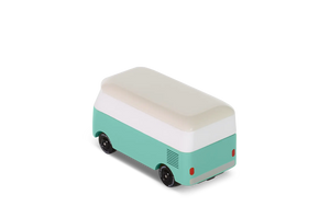 Candylab Toys VW Mini Surfline türkis Spielzeugauto aus Holz von oben