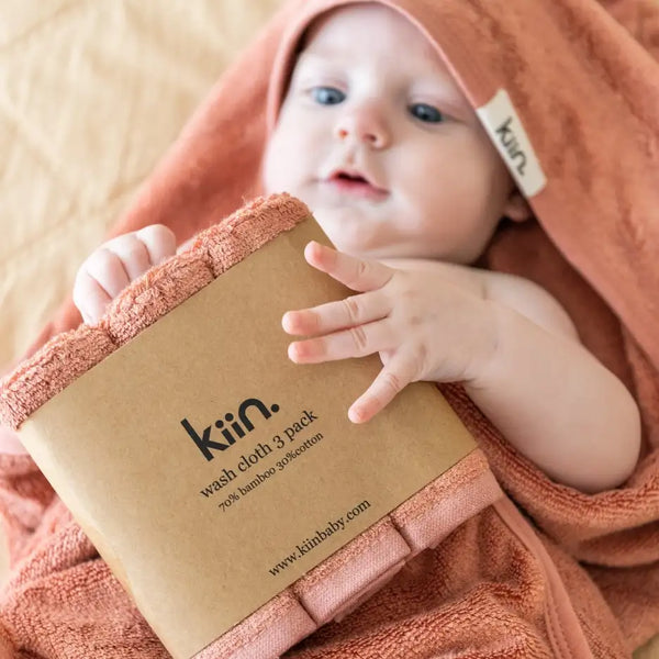 Kiin Baby 3-Pack Waschlappen Blush | Waschlappen | Beluga Kids