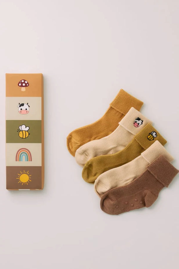 5-Pack Babysocken Animal Detail boxed
