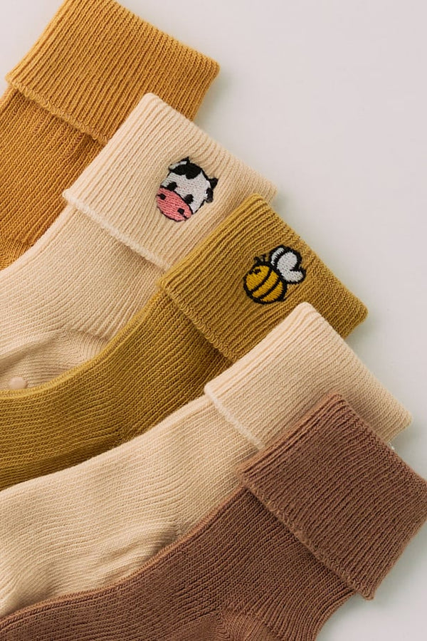 5-Pack Babysocken Animal Detail boxed