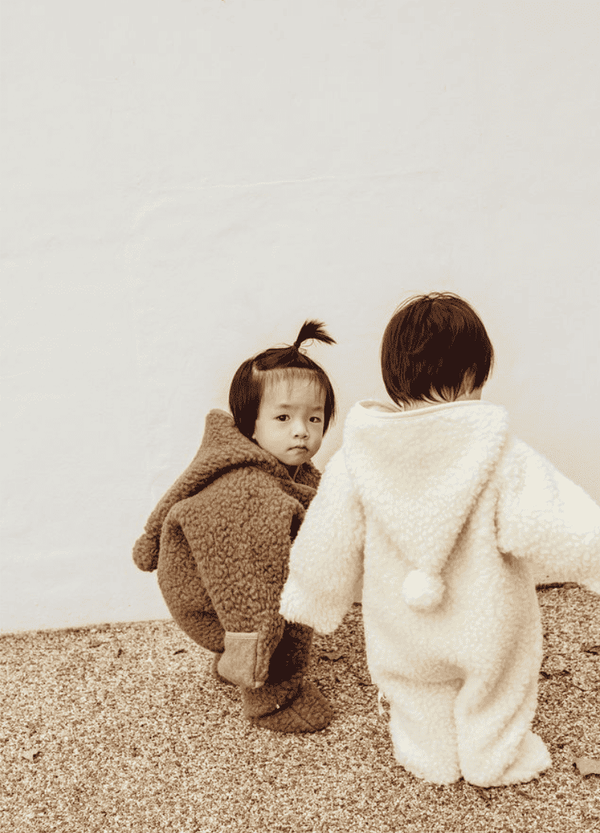 Merino-Overall Snugglesuit Milk von BINIBAMBA, weitere Ansicht