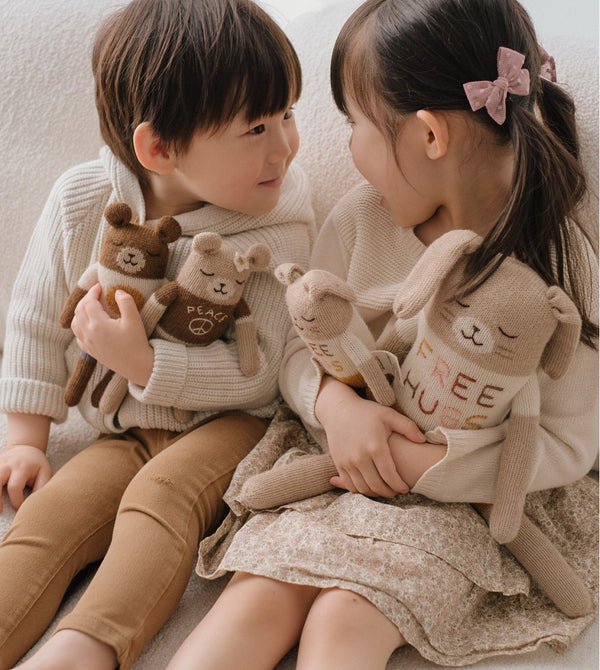 Knitted Toy Teddy Peace