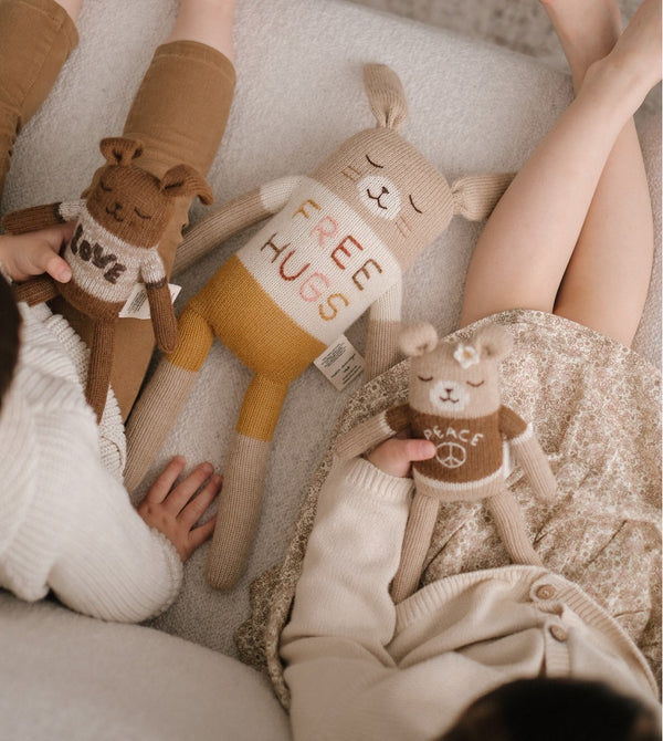 Knitted Toy Teddy Peace