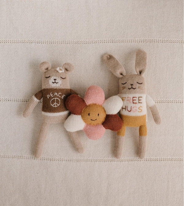 Knitted Toy Teddy Peace