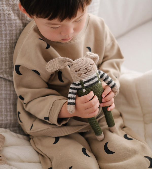 Main Sauvage x Organic Zoo Knitted Toy Bunny Green Overall