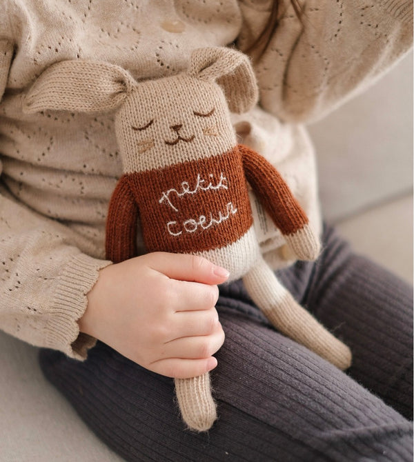 Knitted Toy Bunny Petit Coeur
